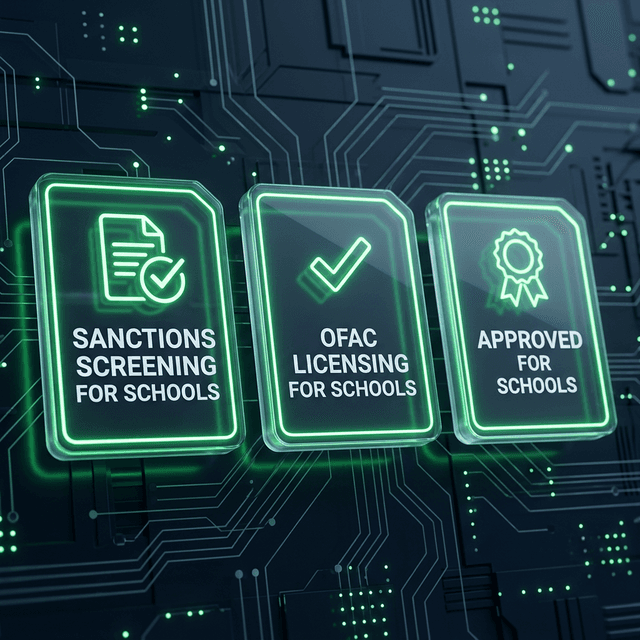 OFAC licensing for schools