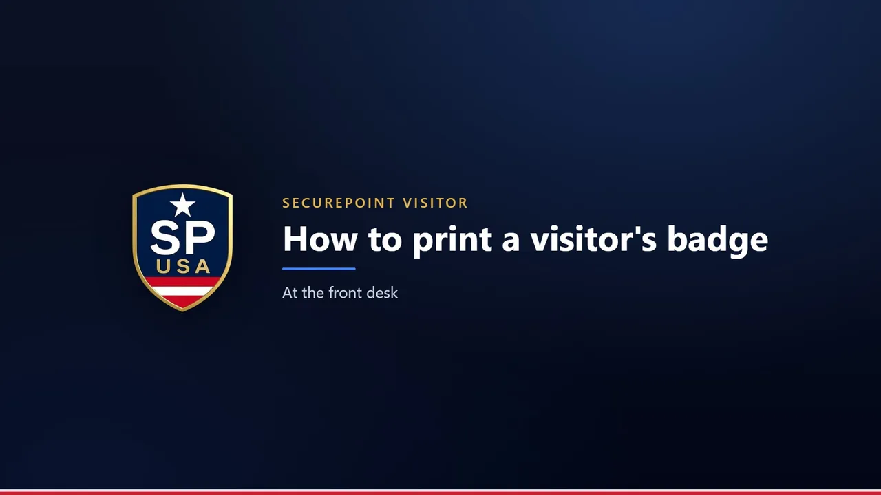 How to print a visitor's badge
