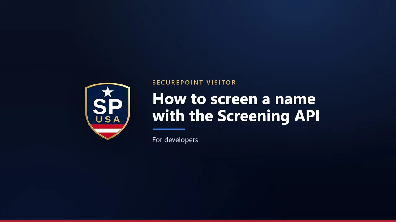 How to screen a name with the Screening API